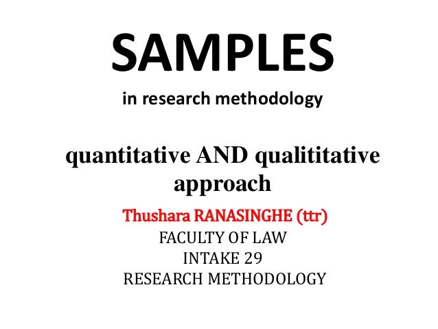 Sampling methods in quantitative research