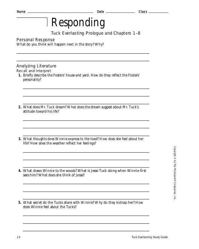 Tuck evelasting guide