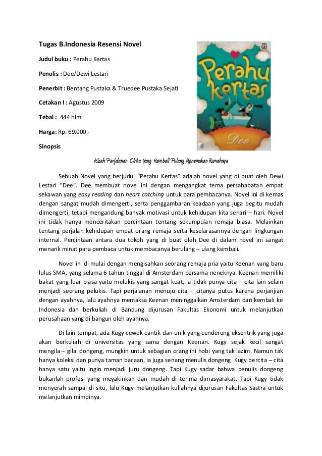 ... resensi novel y click for details contoh resensi novel perahu