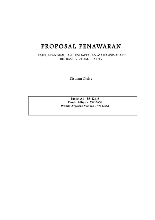 PROPOSAL PENAWARAN PEMBUATAN APLIKASI VIRTUAL REALITY
