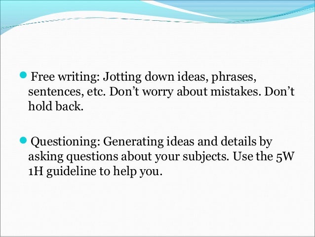 LEO Writing a Process Essay - Literacy Education Online