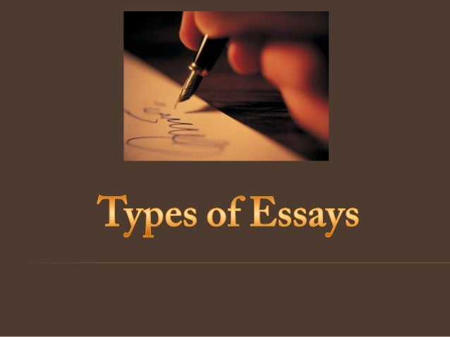 Four types of essay: expository, persuasive, analytical