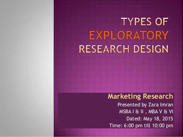 exploratory research studies According to lambin (2000, p143) conducted in order to determine the nature of the problem, exploratory research is not intended to provide conclusive. exploratory research studies According to lambin (2000, p143) conducted in order to determine the nature of the problem, exploratory research is not intended to provide conclusive.
