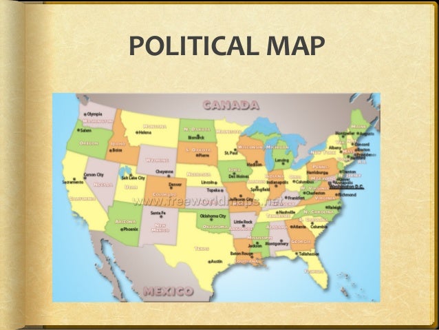 3 Map Types POLITICAL MAP; 3.