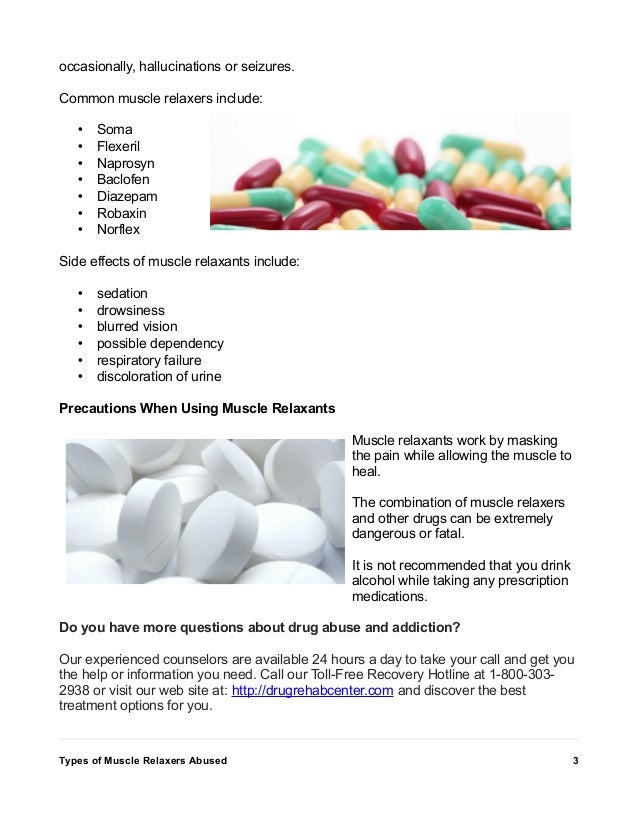 Types of Muscle Relaxers Abused Types of Muscle Relaxers Abused