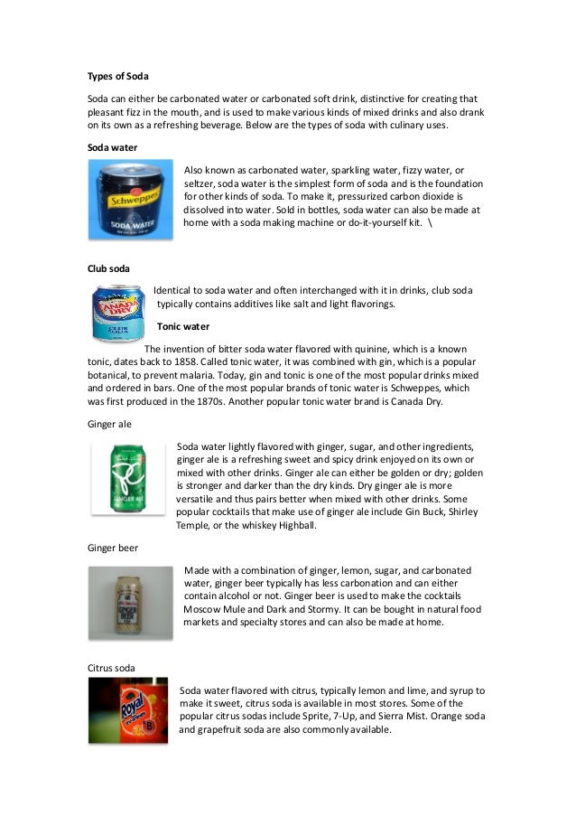 Types of soda
