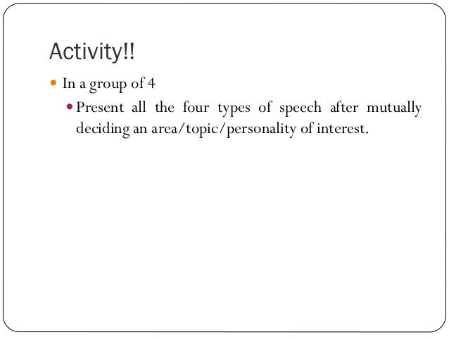There are nine parts of speech