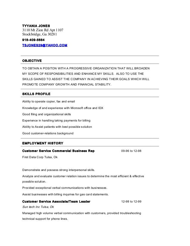 Resume jones