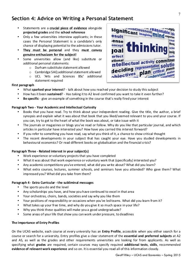personal statement example for job