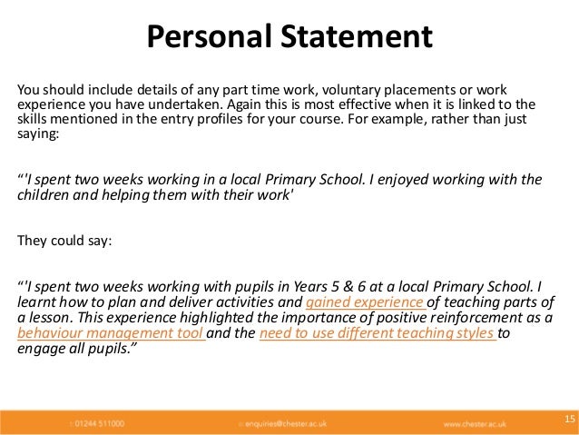 Social work personal statement for job