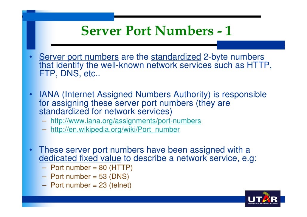 port number assignments port number assignments