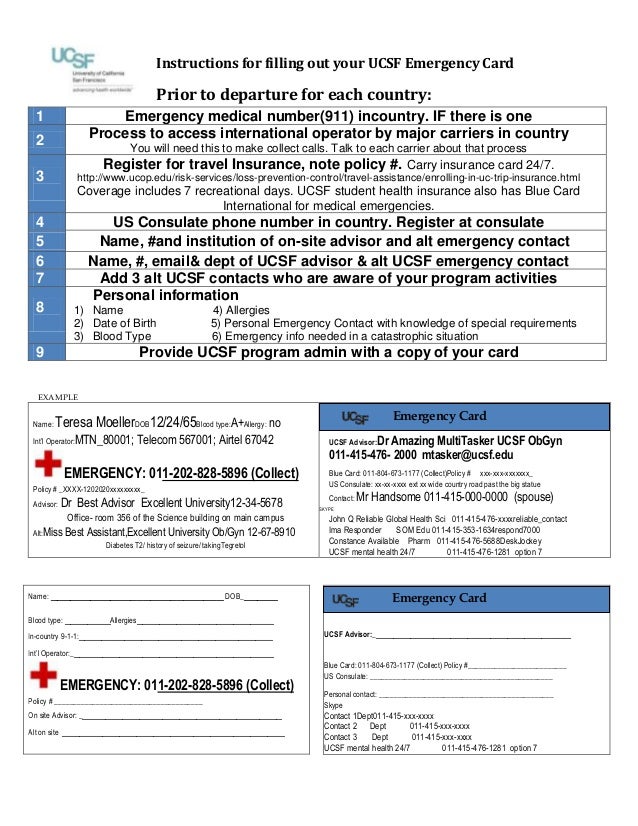 Medical Alert Wallet Card Template