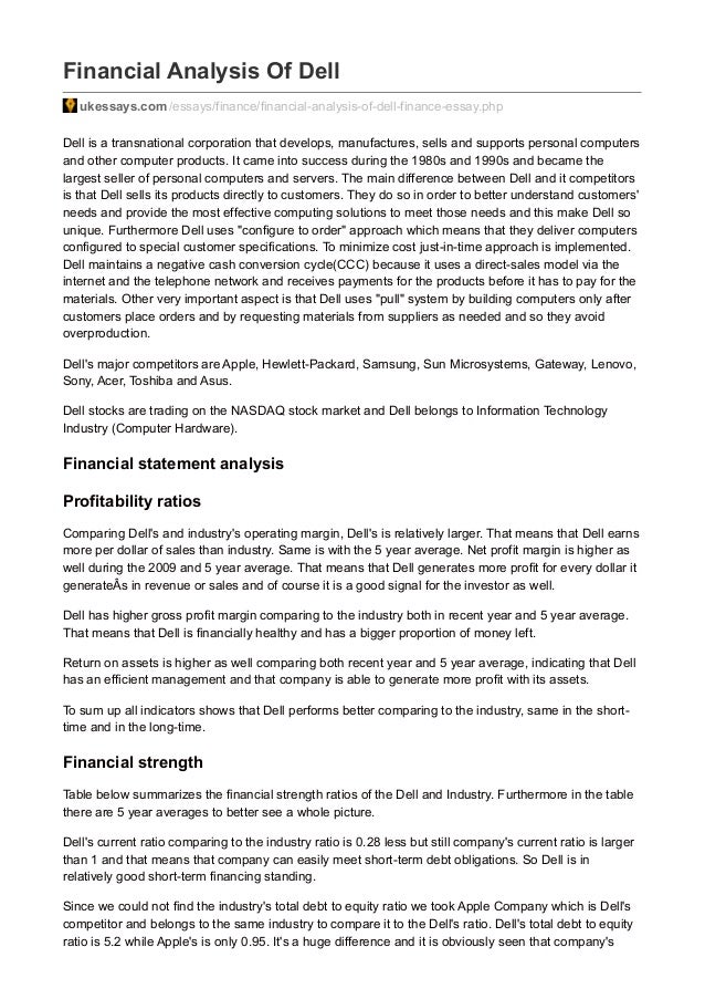 Apple inc financial analysis essay pdf