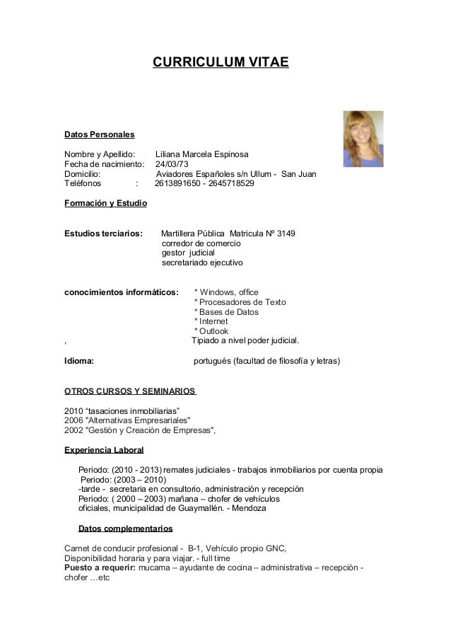 datos personales para un curriculum vitae datos personales para un curriculum vitae