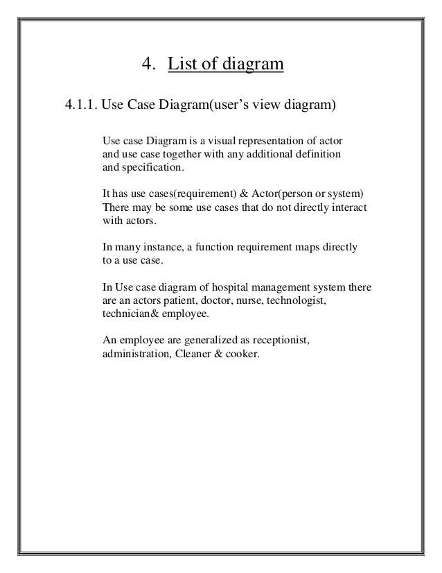 Class Diagram For Hospital Management System