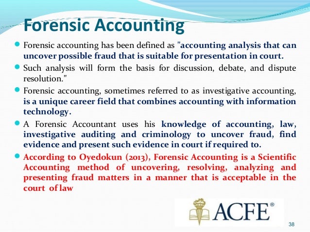 Forensic accounting term papers