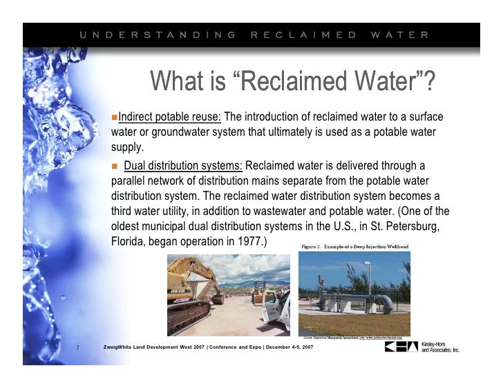 Understanding Reclaimed Water Ld West Conference