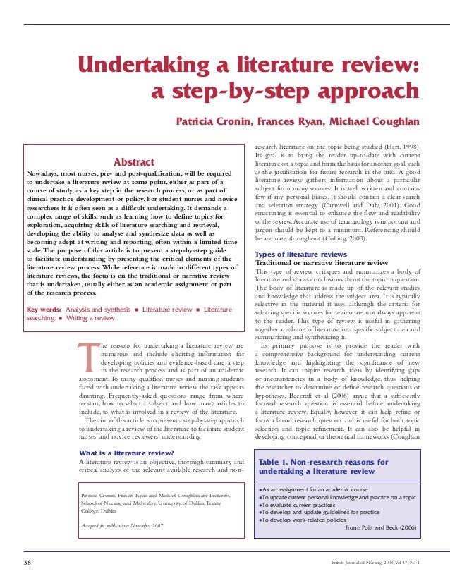 Literature Review Within A Research Paper