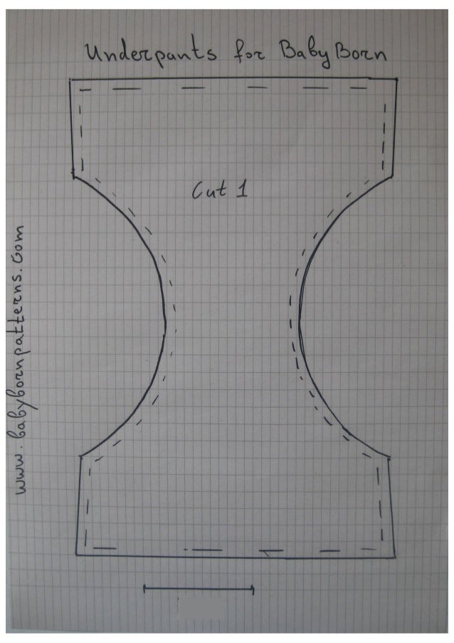 Free pattern for Baby Born underwear