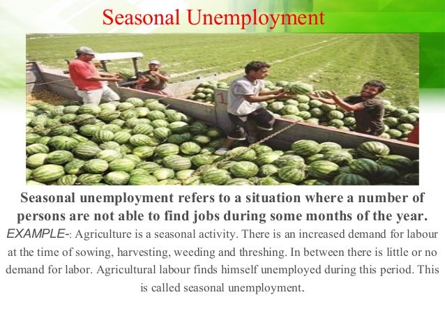 Unemployment for seasonal jobs
