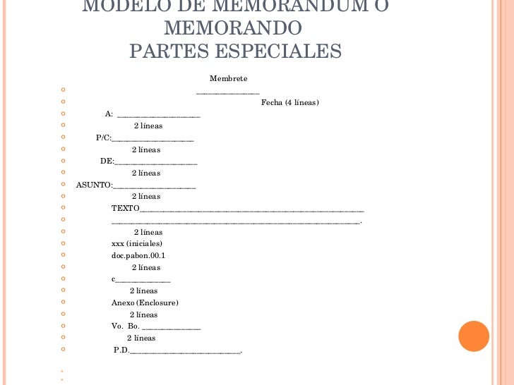 unidad de memorandum memo en espanol