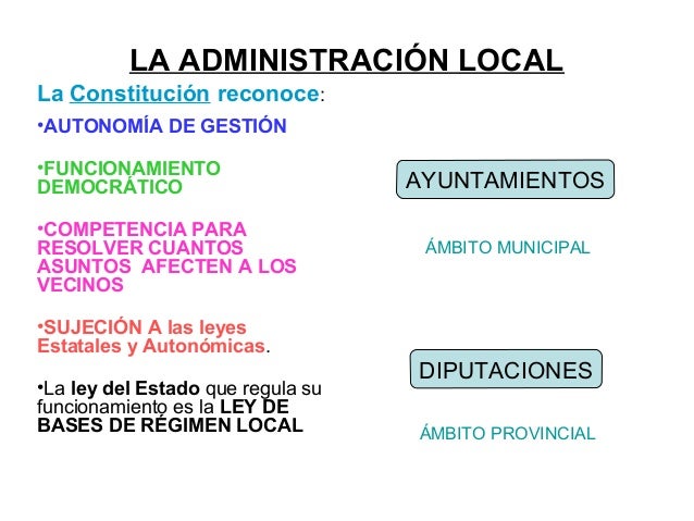 ADMINISTRACIÓN AUTONOMICA Y LOCAL