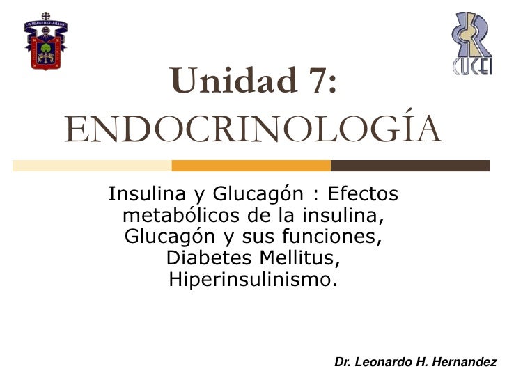Unidad 7 insulina & glucagon Unidad 7 insulina & glucagon