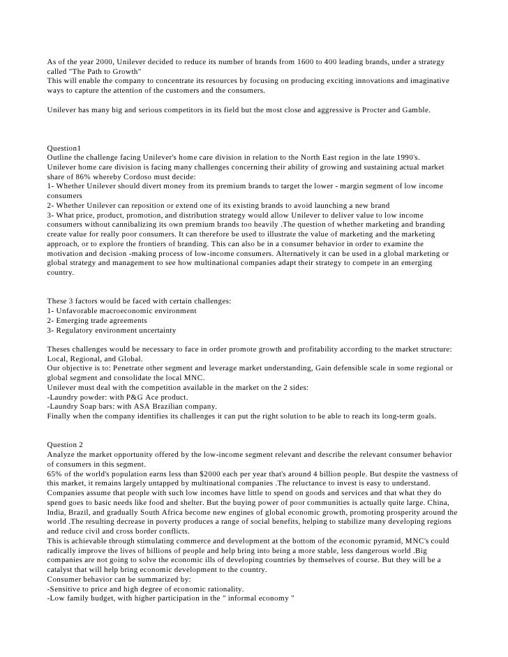 case study on unilever s path to growth strategy is it working case study on unilever s path to growth strategy is it working