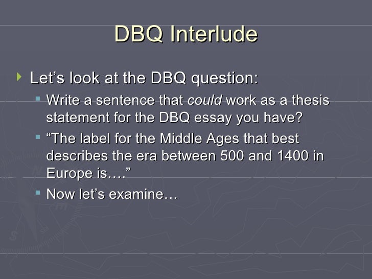 middle ages dbq