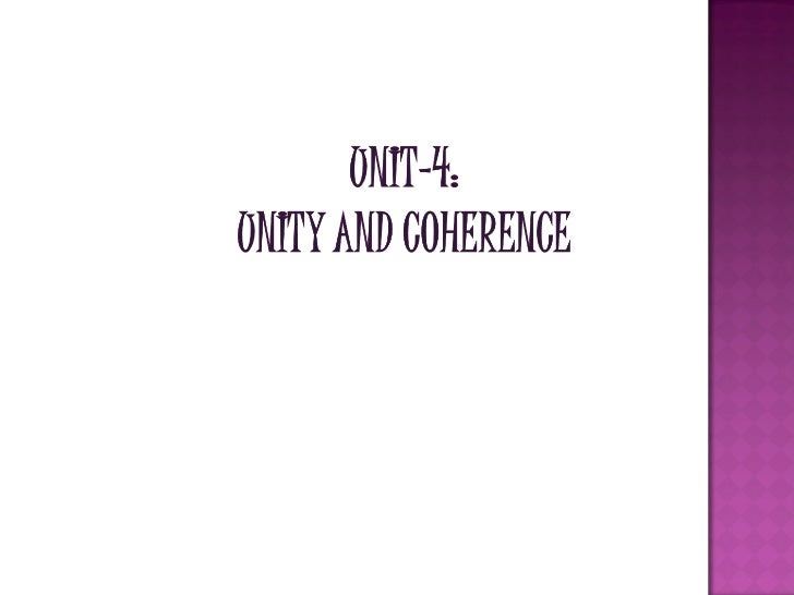 Essay unity and coherence factor
