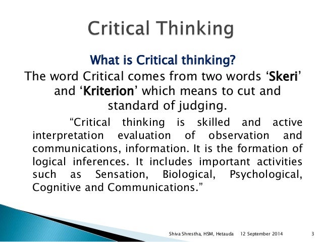 Ocr critical thinking unit 3 revision