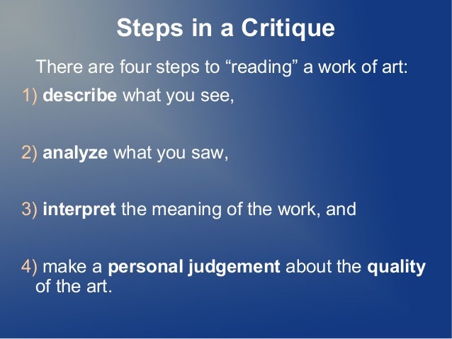 Critiques - Definition and Examples - Grammar & Composition
