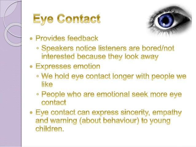 Eye contact essay picture
