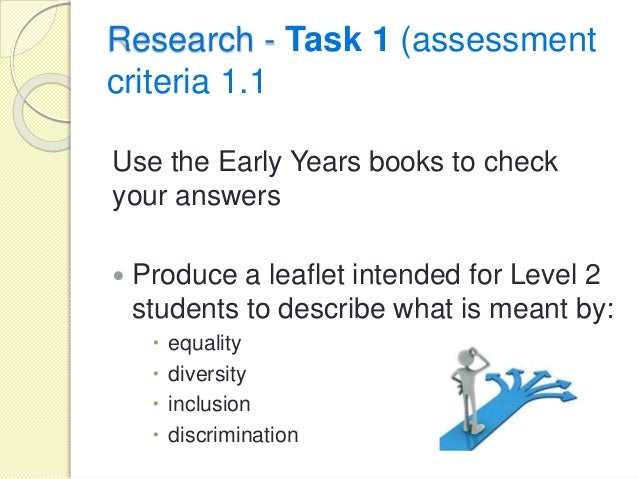 equality and diversity unit4 Check out our top free essays on tda 2 4 equality diversity and inclusion in work with children and young people to help you write your own essay. equality and diversity unit4 Check out our top free essays on tda 2 4 equality diversity and inclusion in work with children and young people to help you write your own essay.