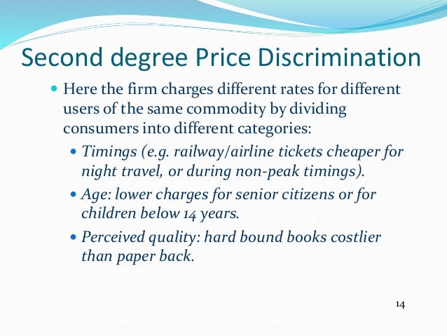 Essay questions on price discrimination