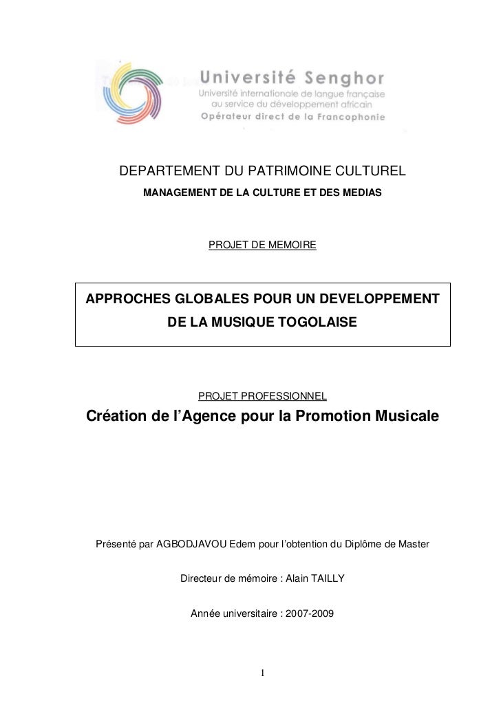 exemple de memoire master 1 marketing