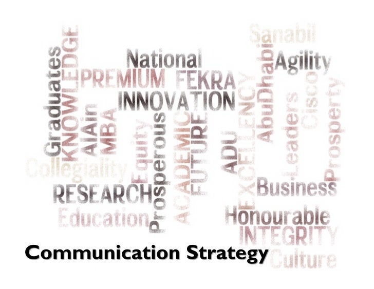 university communications strategy
