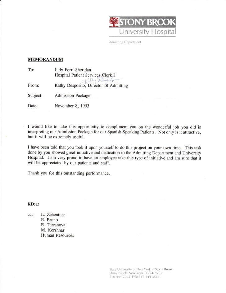 University Hosp Memo On Spanish Translation Brochure