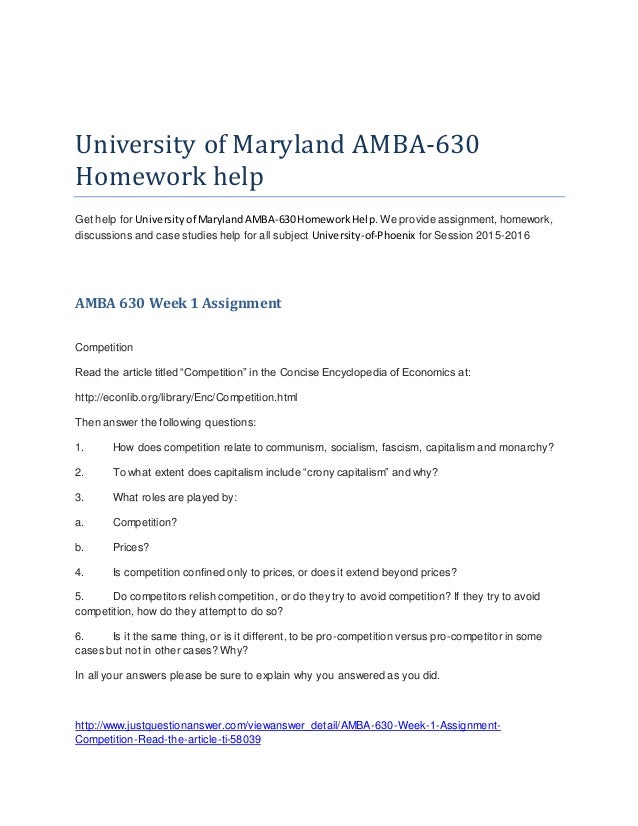 University coursework help
