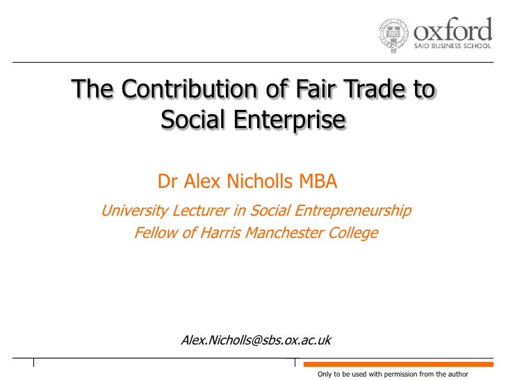 Mba Fair Trade the contribution of fair trade to social enterprise Mba Fair Trade the contribution of fair trade to social enterprise