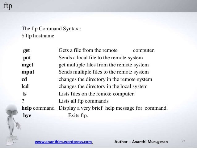 mput command syntax in unix