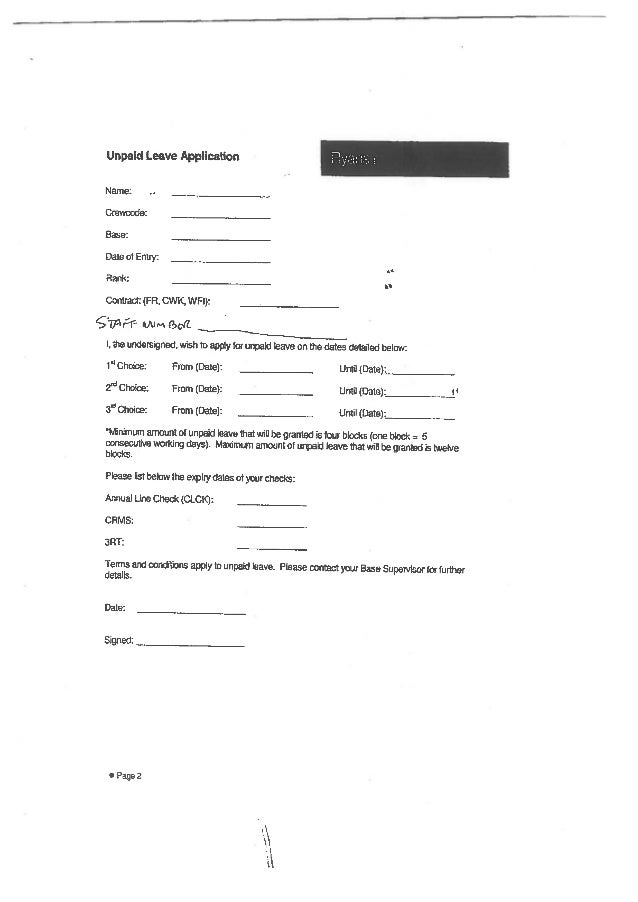leave request letter sample