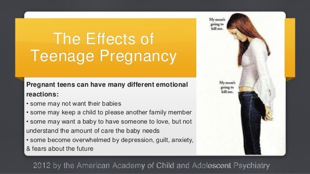 Psychological Effects of Teenage Pregnancy
