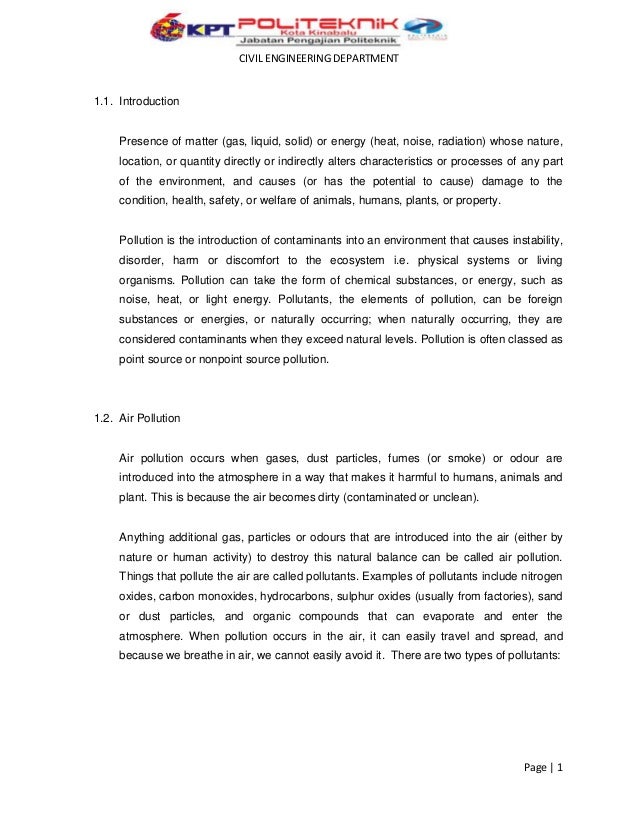 Water Pollution Essay Introduction Water Pollution An Water Pollution An Introduction To Causes Effects Solutions