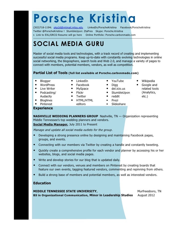 social media resume updated social media resume social media resume updated social media resume