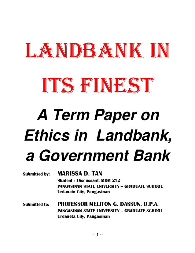 Mba term paper university