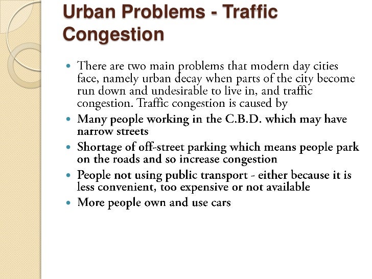 Traffic problems of a large city essay