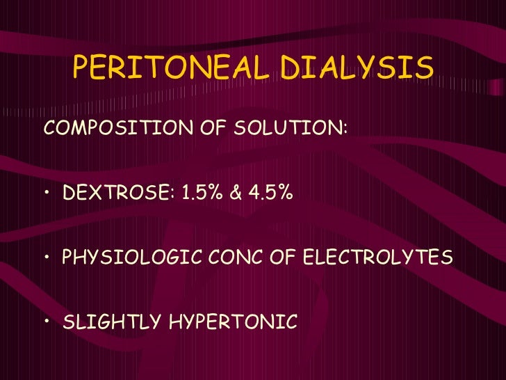 Peritoneal Dialysis Drainage coloration