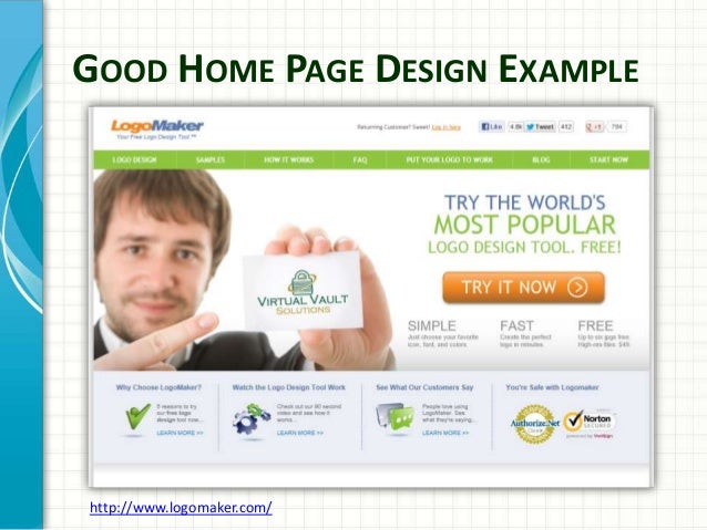 good front page design