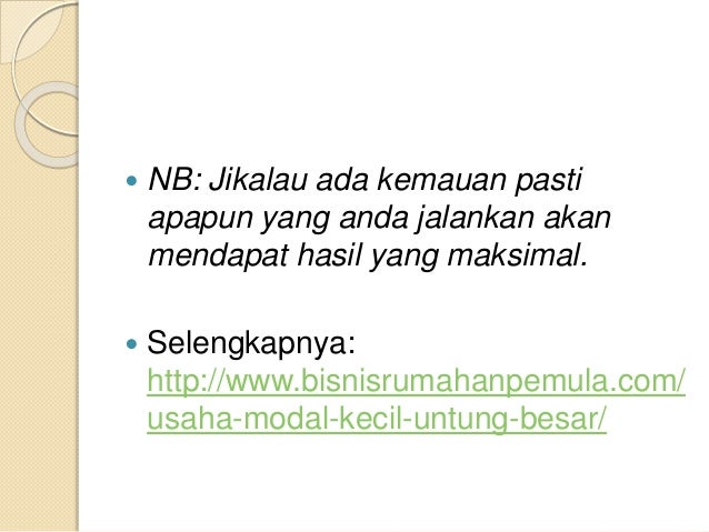 Bisnis Franchise Modal Kecil Untung Besar